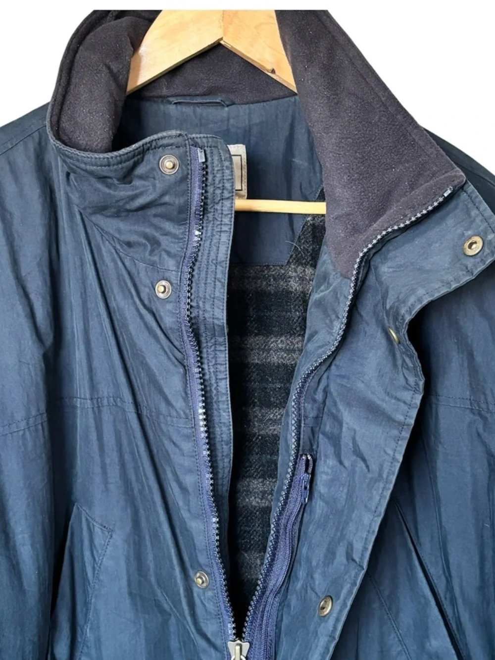 L.L. Bean Men’s Thinsulate Long Parka Jacket Large Wool Blend Lined Trench Coat - Picture 8 of 12